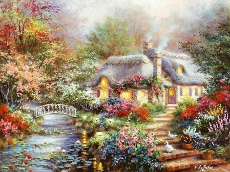 cottage by the river