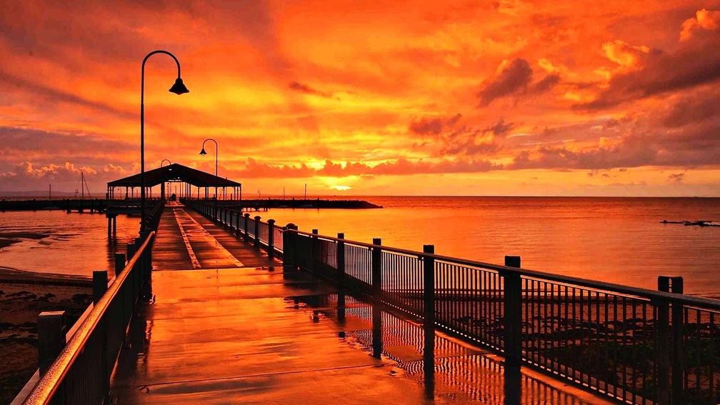 Sunset over Australian Pier