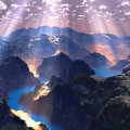Divine Rays On Mountains
