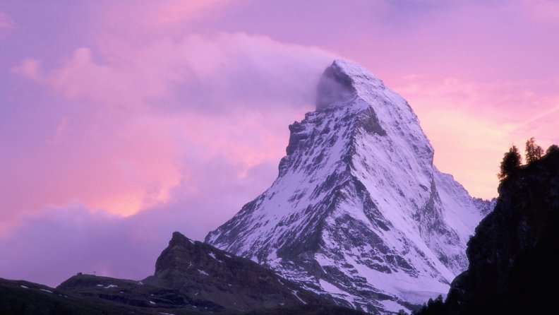 Matterhorn Mountain on Windy Day