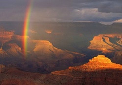 Rainbow over the Grand Canyon