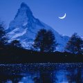 Matterhorn Moon over Switzerland
