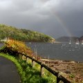 Rainbow over Sailboats