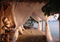 Romantic Bed on the Beach