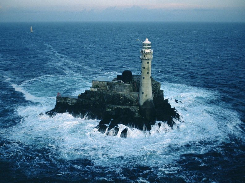 Fastnet Rock Lighthouse in County Cork, Ireland