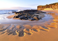 superb rocky beach in australia