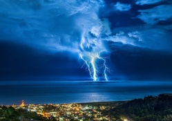 Thunderstorm over Ocean