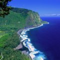 Deep blue water of Hawaiian Coast