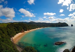 New Chums Beach in New Zealand