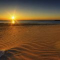 sunrise on a beautiful sandy beach