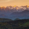 panorama of kamnik savinja alps in slovenia