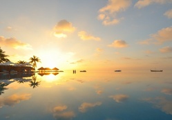 Bright Maldives Sunset