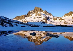 Snow Covered Mountain Reflection