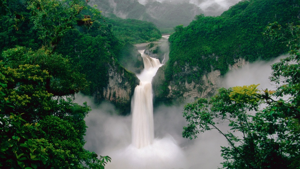 Panoramic Waterfall Spray
