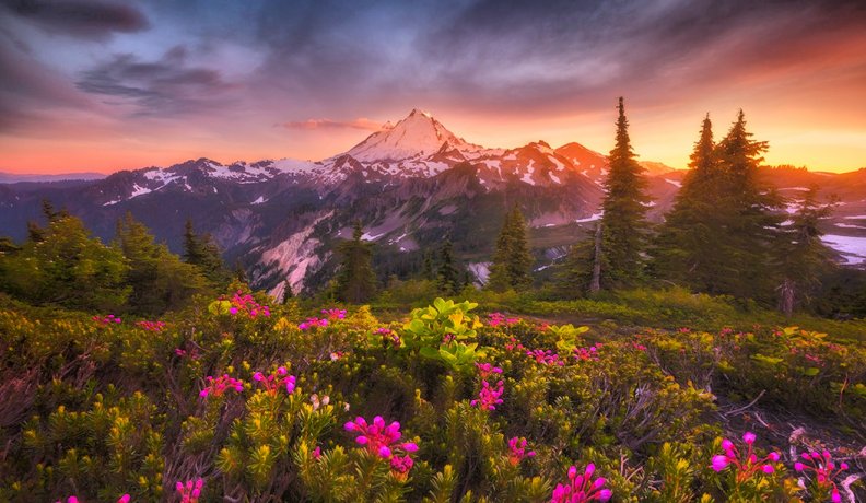 Mount Baker Sunset Download Hd Wallpapers And Free Images