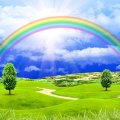 Landscape with rainbow