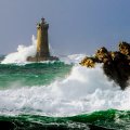 Lighthouse in storm