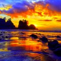 Colorful Beach Sunset