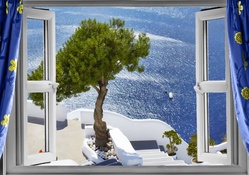Overlooking the Aegean Sea♡Greece♡Mediterranean Sea