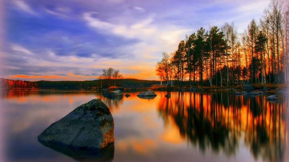 magnificent lake scape hdr