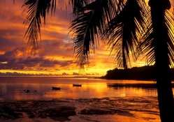 gorgeous sunset on a madagascar seashore