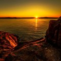 sunrise at acadia national park in maine hdr