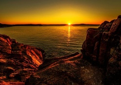 sunrise at acadia national park in maine hdr
