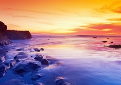 beautiful seashore at sunset