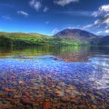 gorgeous clear lake with stone bottom hdr