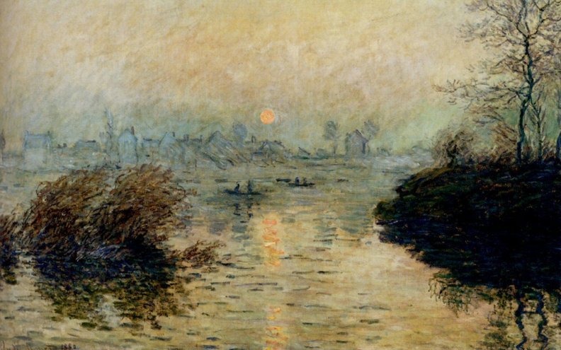 Sun Setting Over the Seine at Lavacourt_