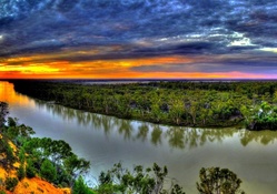 beautiful peaceful riverscape hdr