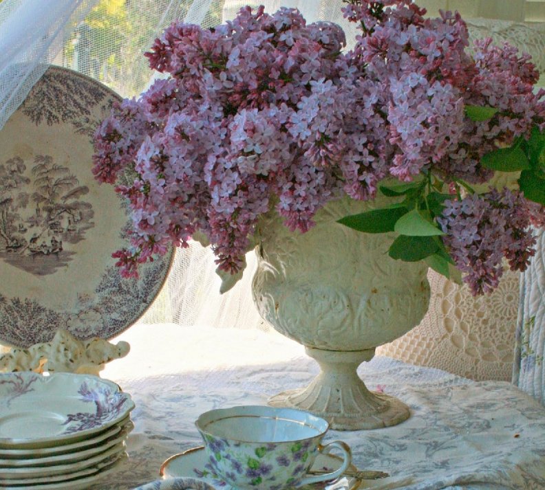 tea time with lilacs