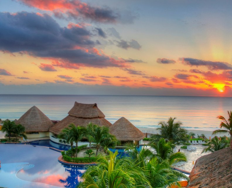 Sunrise at Cancun, Mexico