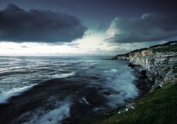 spectacular coastal cliffs hdr