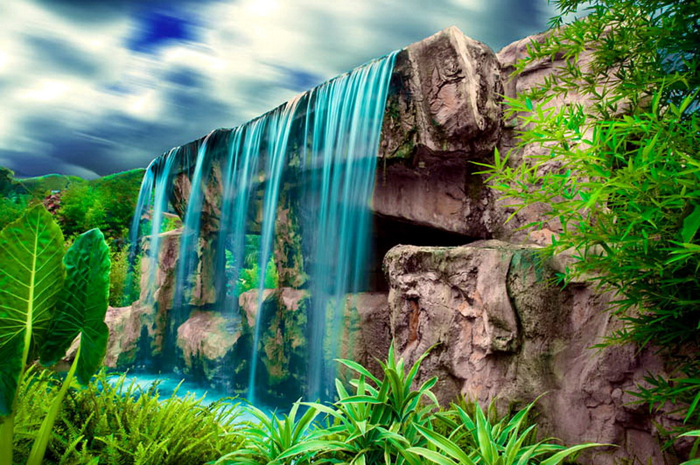 Exotic waterfall