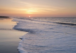 sunrise over beautiful north carolina beach