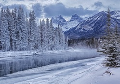 magnificent winter landscape hdr