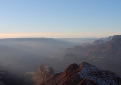 morning fog in the grand canyon 