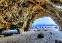 Malibu Beach Cave ~ HDR