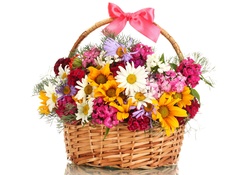 * Basket of flowers *