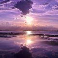 purple sunset scene