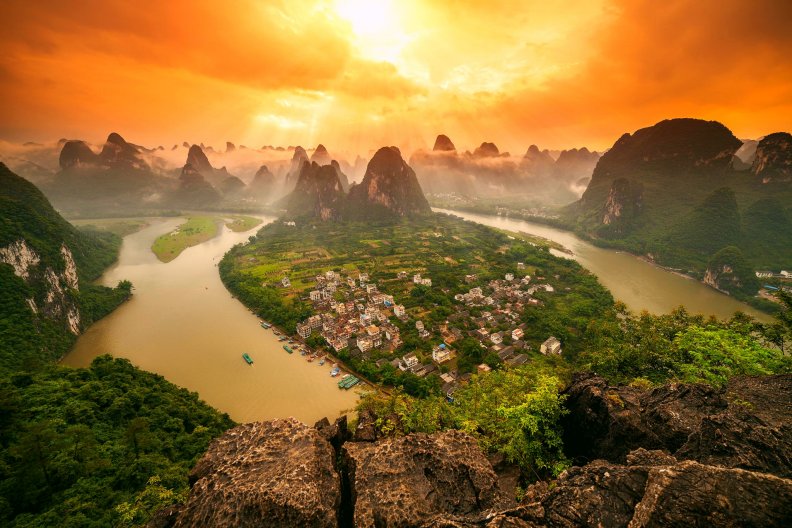 Falling Afternoon Over Yangshuo