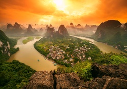 Falling Afternoon Over Yangshuo