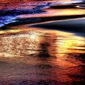 magnificent colorful sparkling water on beach