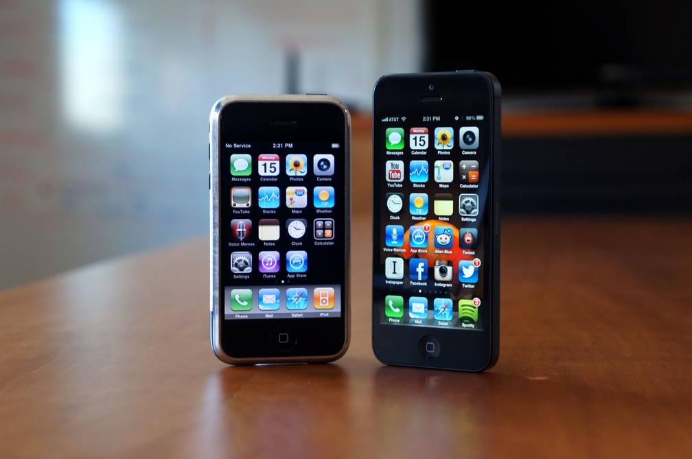original iphone and new iphone