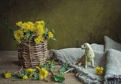 Basket of Yellow Flowers
