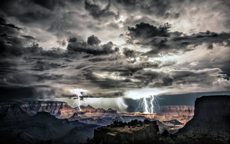 Lightning Storm at the Grand Canyons