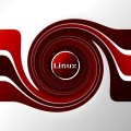 Linux dark red twirl wallpaper 4:3