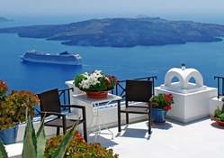 View from Santorini Greece
