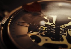 INNER WORKING OF AN OLD WATCH
